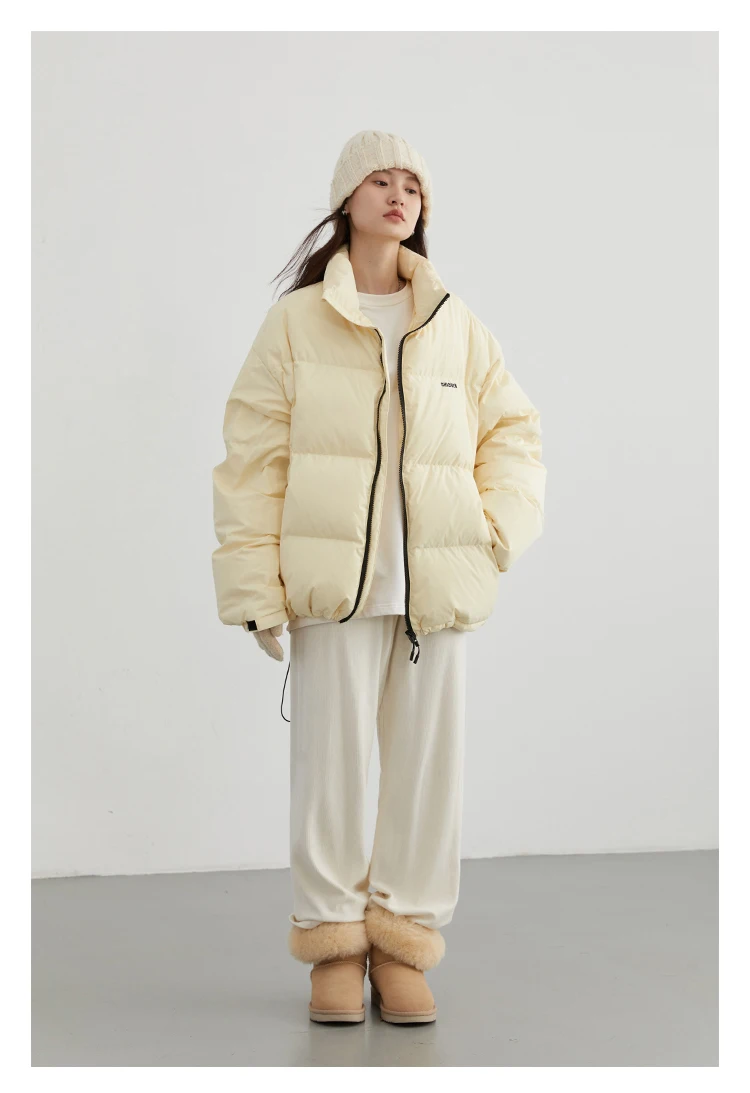 CHIC VEN Women Down Coats Streetwear Solid 90 White Duck Down Stand Collar Female Down Jacket Warm Ladies Overcoat Winter 2024