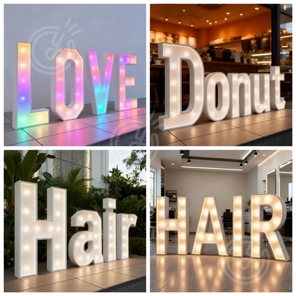Insegna Luminosa Personalizzata per Matrimoni, Lettere LED Giganti da Esterno per Feste, Matrimoni, Compleanni, Insegna Illuminata