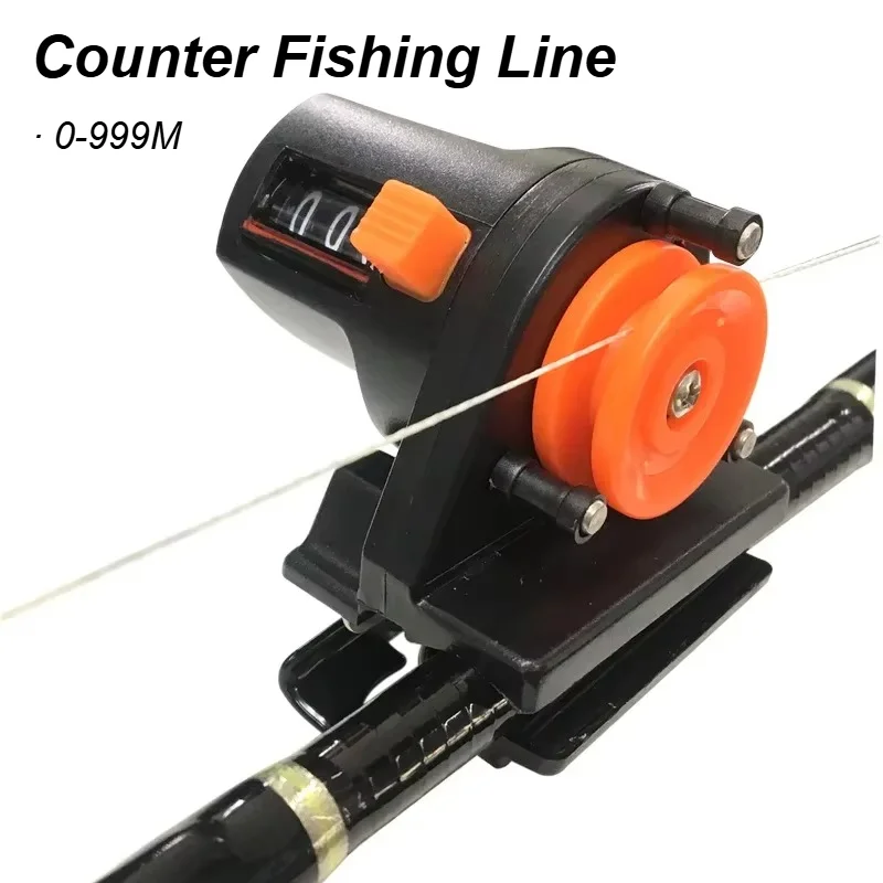 Contador de línea de pesca, herramienta de medición de profundidad, aparejos de pesca, contador de medición de longitud, herramientas de pesca de 0-999M, equipo de pesca