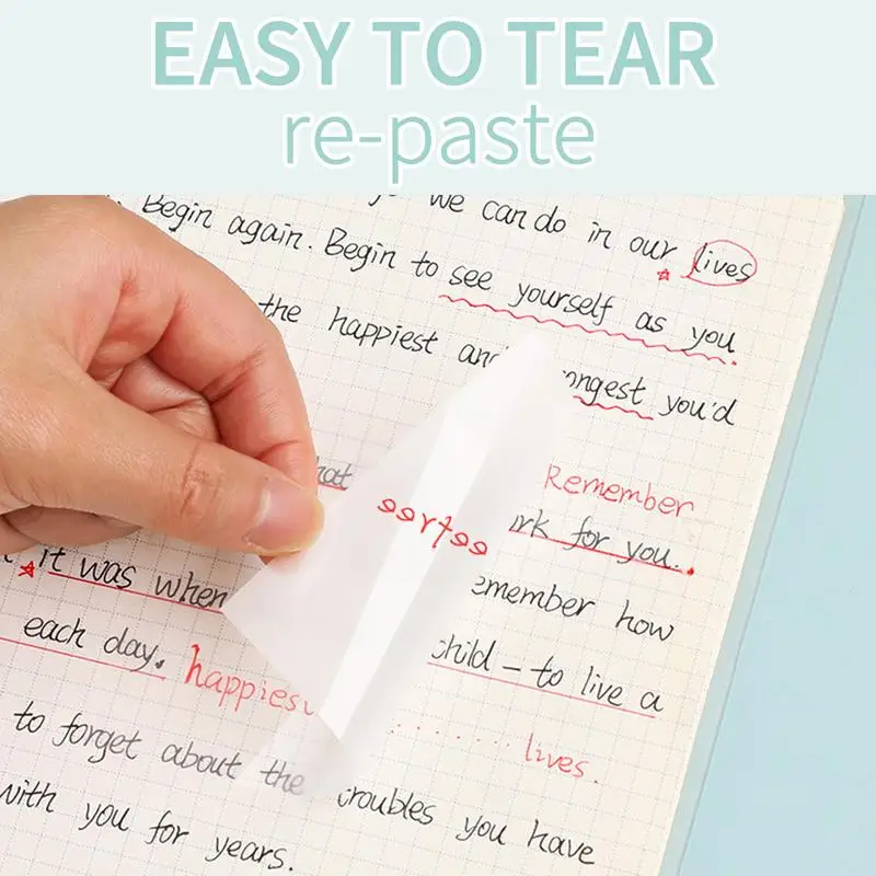 Clear Sticky Notes 50 Sheets Self-Adhesive Clear Sticky Notes Self-Adhesive Translucent Note Pads School Stationery Office