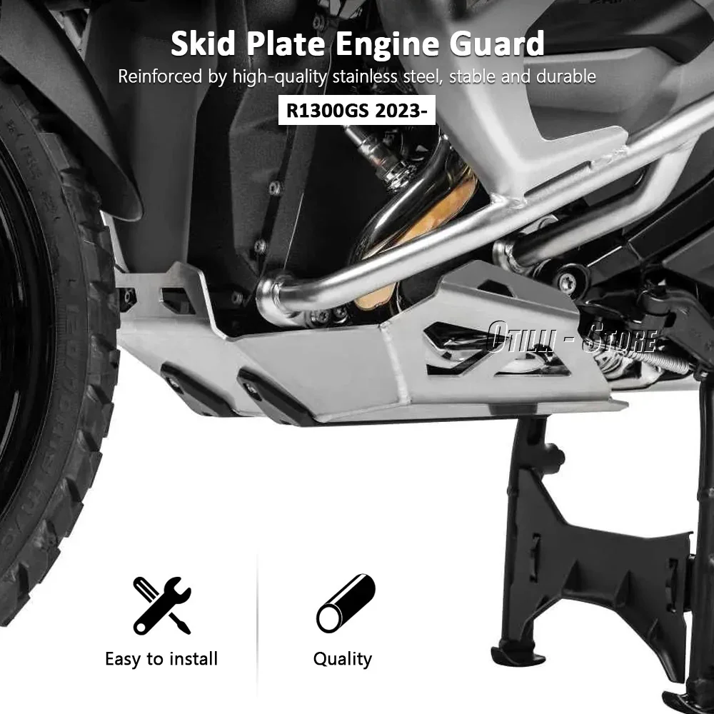 Protetor de Motor para Motocicleta BMW R1300GS R 1300 GS Adventure 2023-2025, Placa de Proteção do Chassi