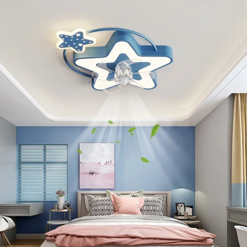 Modern Simple Dining and Bedroom LED Ceiling Fan Light with Strong Wind and Quiet Operation, Eye-Care and Highlighting Design