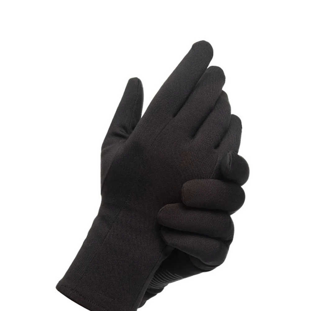

1 Pair Durable Comfortable Plush Gloves Touch Screen Winter Warm Hands Protection Outdoor Activities Riding Hiking Black Size L
