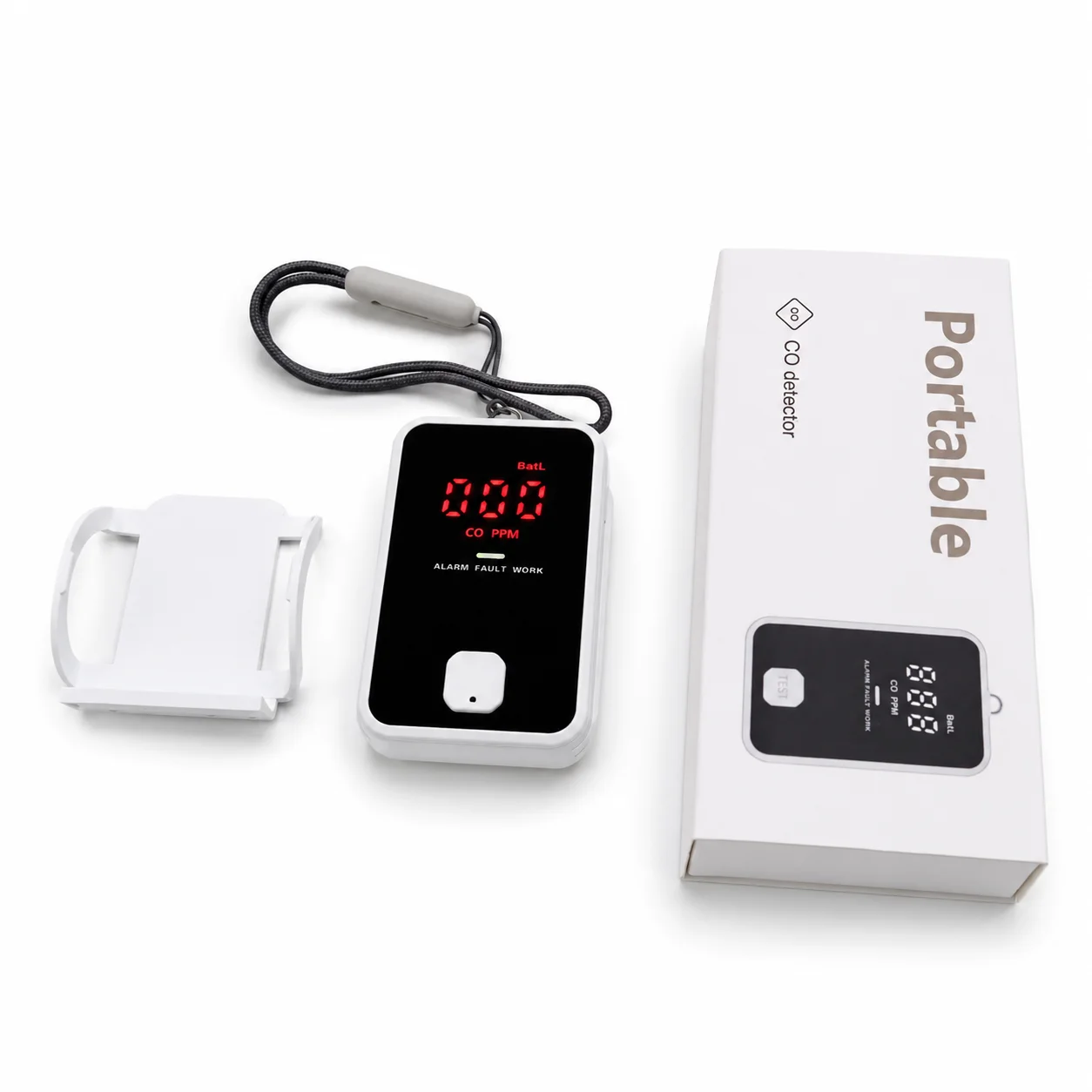

Portable Carbon Monoxide Detector CO Alarm Battery Powered 150PPM Gas Monitor 85dB Sound Flash Alarm for Camping RV Home