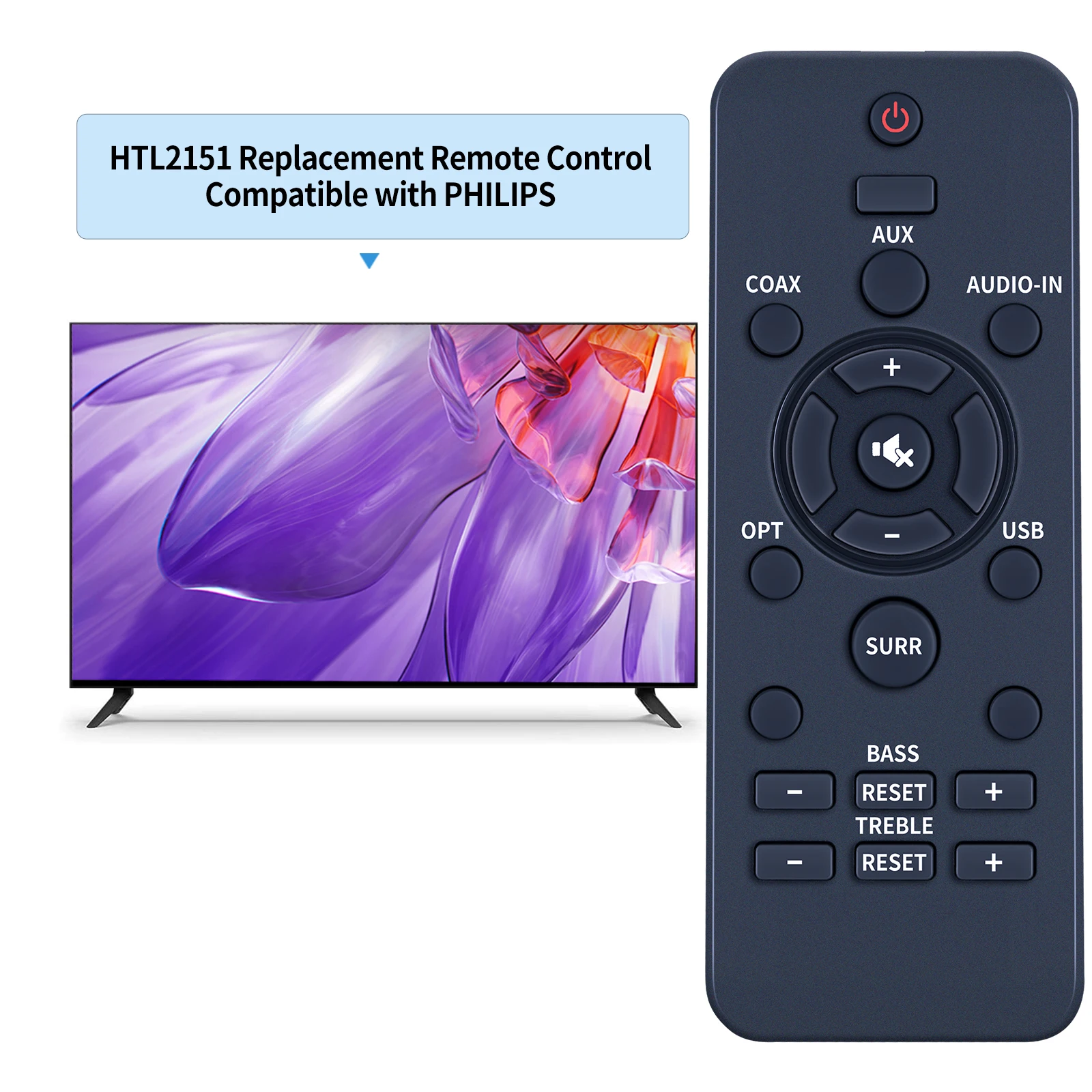 New Remote Control For Philips Sound Bar HTL2151 HTL2101A HTL2109 HTL2151 HTL2105 HTL996580004176 RT996580004176 HTL2111A/F7