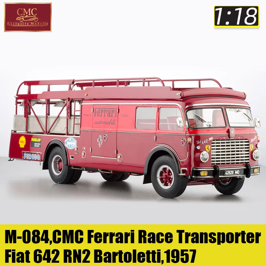 CMC 1/18 scale Ferrari Renntransporter Typ Fiat 642 RN2 Bartoletti 1957 Diecast model static decoration Holiday gift collection