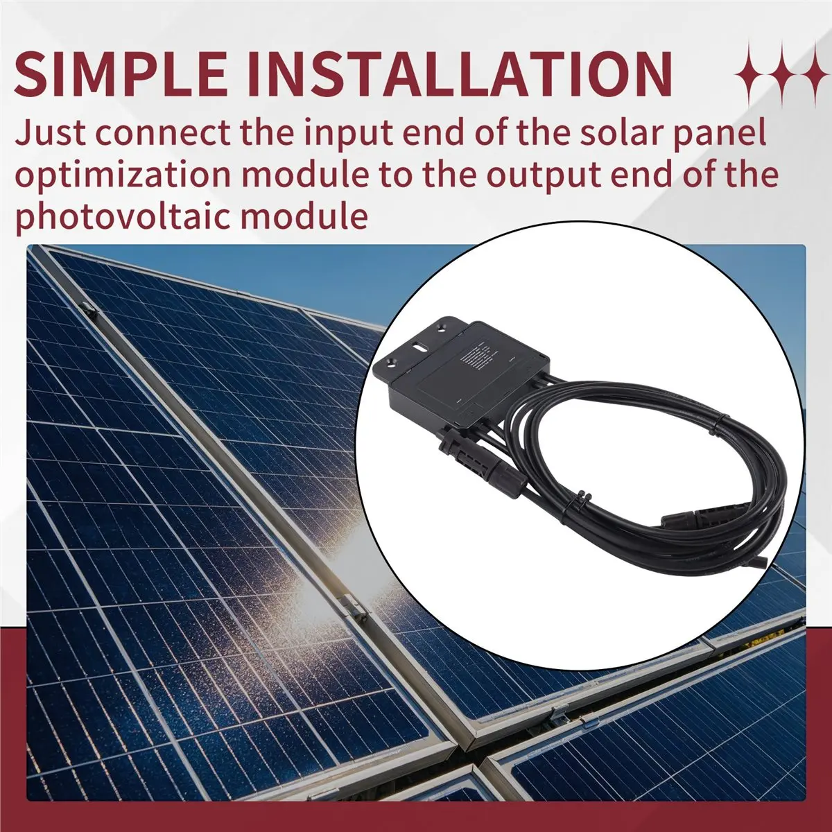 popop MPPT Power Optimizer 600W Photovoltaic Solar Power Optimizer PV Function Solar Optimizer 600W Optimizer