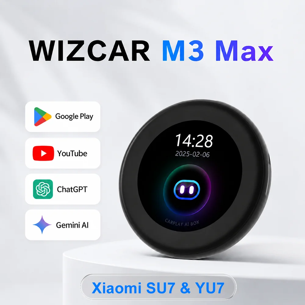 Dla Xiaomi SU7 / YU7 (2024-2026) WIZCAR M3 Max Android Box | Bezprzewodowy system wielojęzyczny z Google Play Store, YouTube i Maps