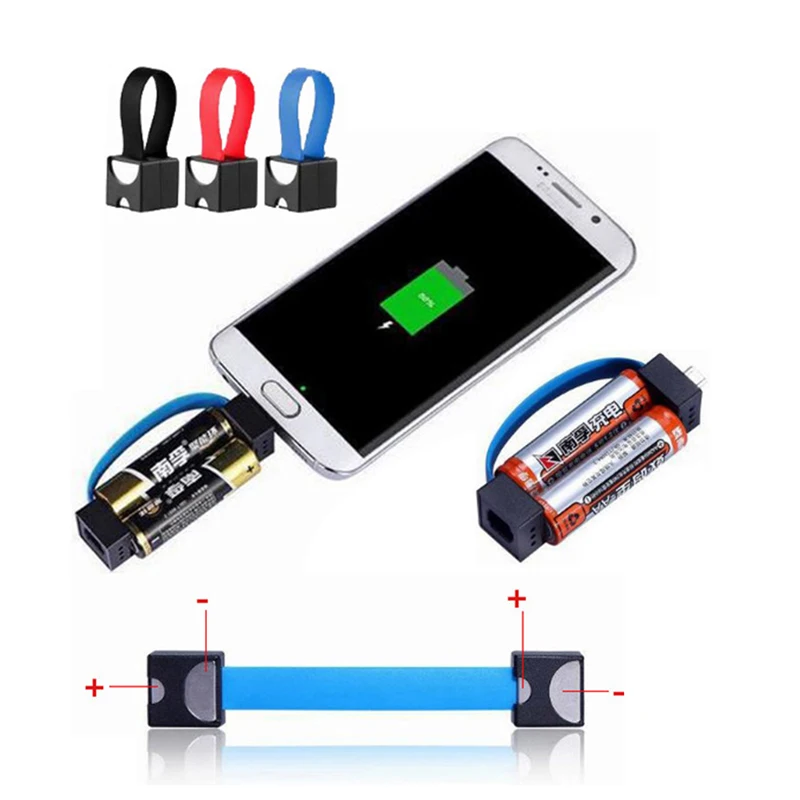 Mini magnetyczna ładowarka awaryjna AA/AAA zasilana baterią Micro USB dla androida dla telefonu Motorola ładuj telefon trwały