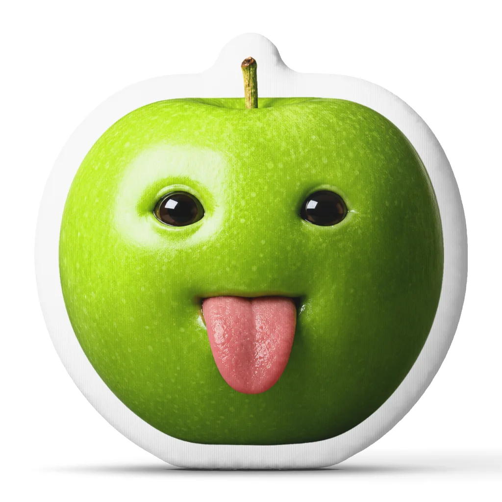Ai Apple Meme Funny Brainrot Gen Z Cushion Irregular Stuffed Throw Pillow Home Decor Gift Sofa Bed