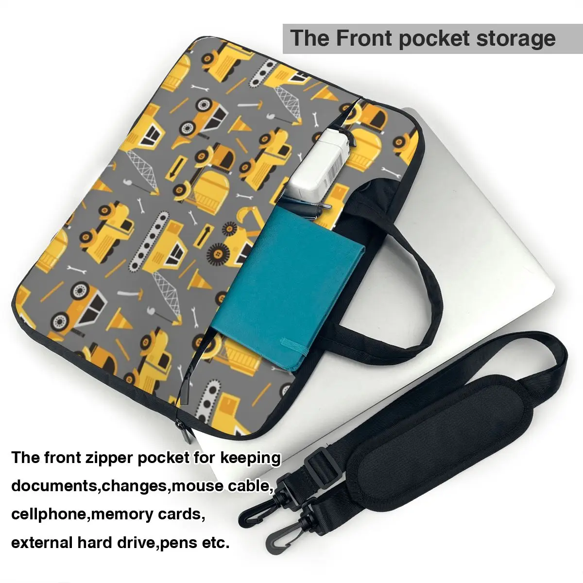 شاحنات البناء حقيبة كمبيوتر محمول حافظة مقاومة واقية حقيبة كمبيوتر 13 14 15.6 بوصة Crossbody حقيبة كمبيوتر محمول حقيبة الكمبيوتر المحمول