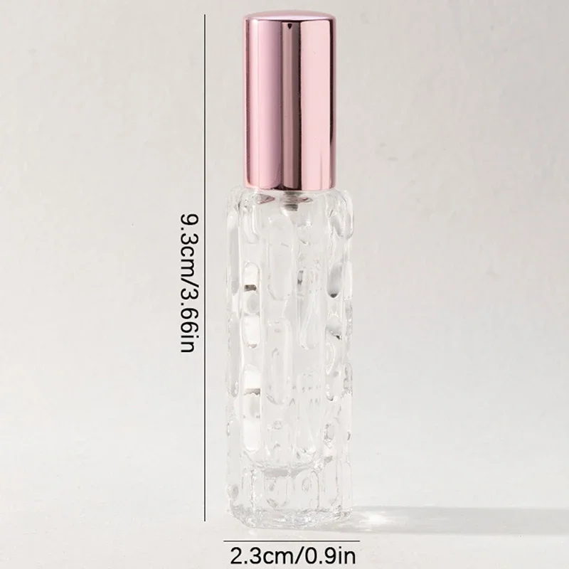 زجاجة عطر زجاجية محمولة قابلة لإعادة الملء سعة 10 مل، حاوية مستحضرات التجميل، زجاجة رذاذ فارغة للسفر