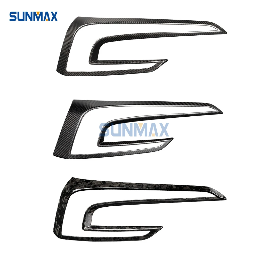 مزورة ألياف الكربون الخلفي الضوء الخلفي الديكور الذيل ضوء غطاء إطاري الكسوة الخارجية للسيارة Te sla نموذج 3 هايلاند 2023 2024 #2