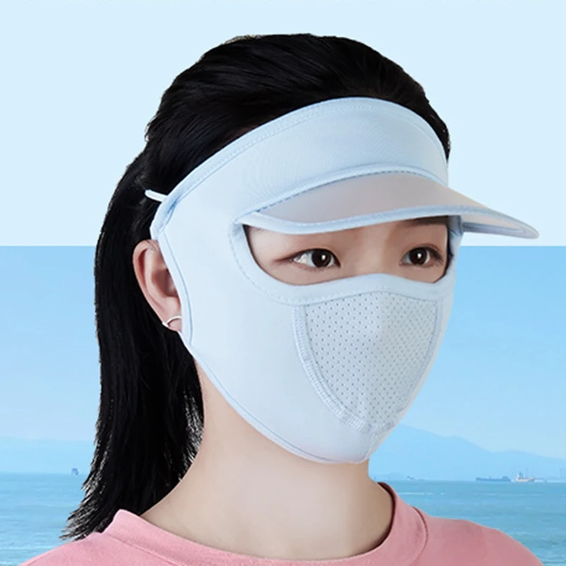 Gorros faciales con protección UV Unisex, mascarilla de verano para ciclismo, senderismo y pesca, visera protectora con tapa, cubierta para la cabeza al aire libre