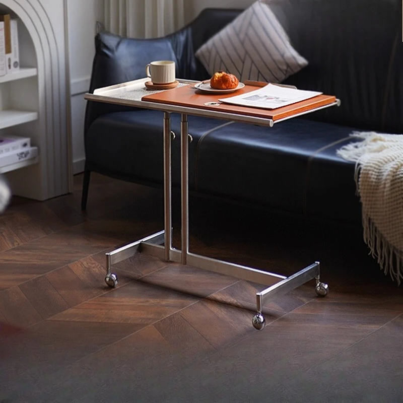 

Sofa side table removable coffee table lifting frame computer medieval solid wood corner bedside small