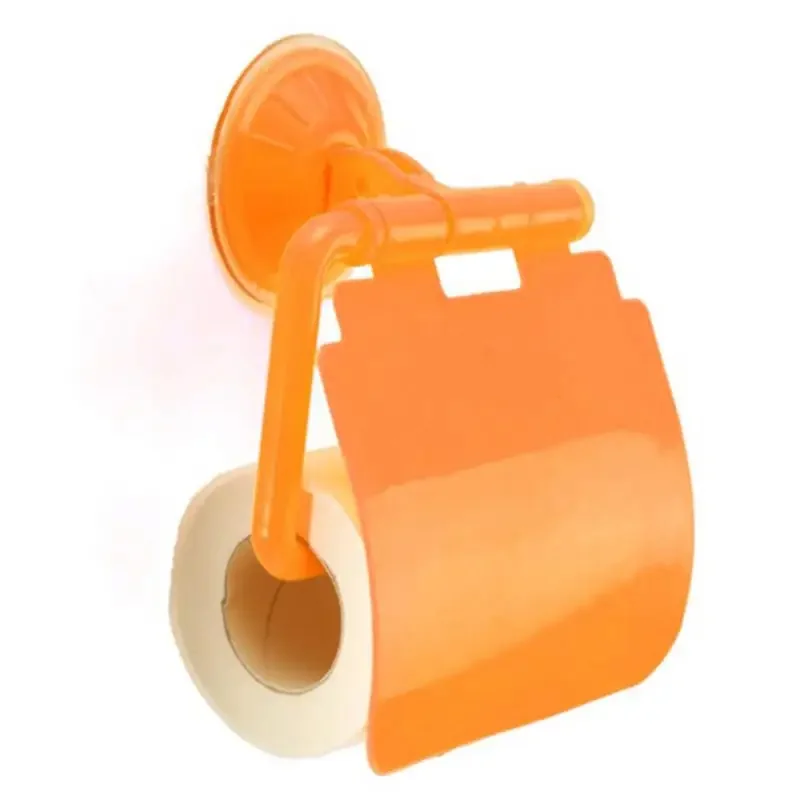 Plastic Suction Cup Toilet Paper Holder Bathroom Wall Mounted WC Paper Phone Holder Shelf Towel Roll shelf Bathroom Accessories