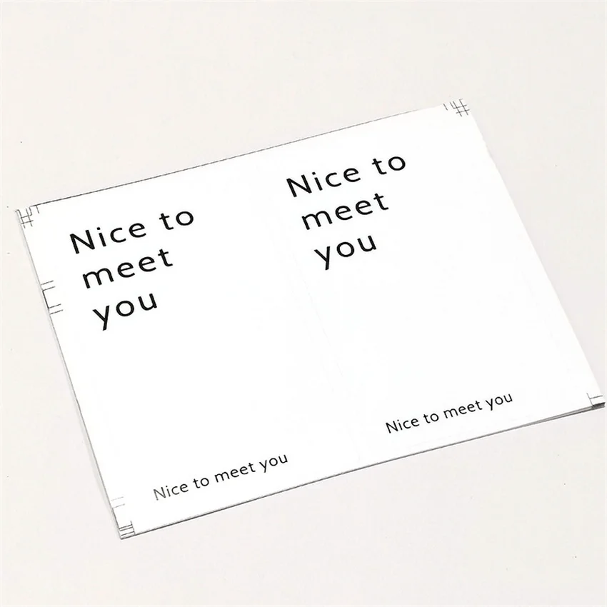 50pcs Nice To Meet You Stickers Black White Thank you Stickers For Business Package Gift box candy bag Decorative for Christmas