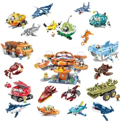 Anime octonauts Octopod GUP Building Blocks Action Figures Ocean creatures Toy Bricks Friend Interaction Kids Toys