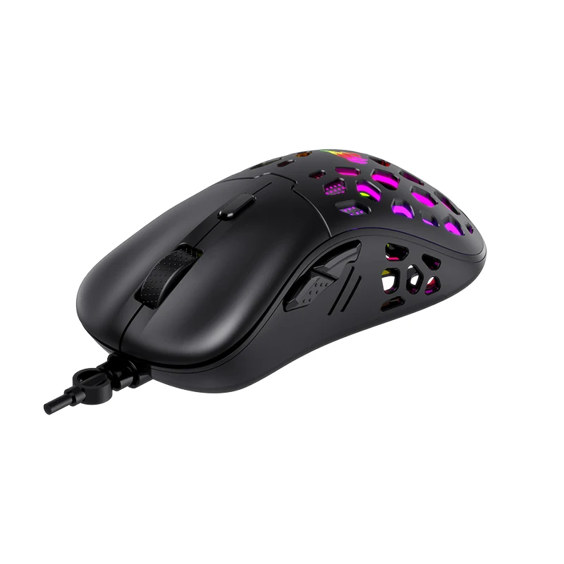 Havit MS955 RGB Wireless Gaming Mouse 12000 DPI Optical Sensor Honeycomb Shell 6 Buttons Adjustable Weights Mouse for Laptop PC