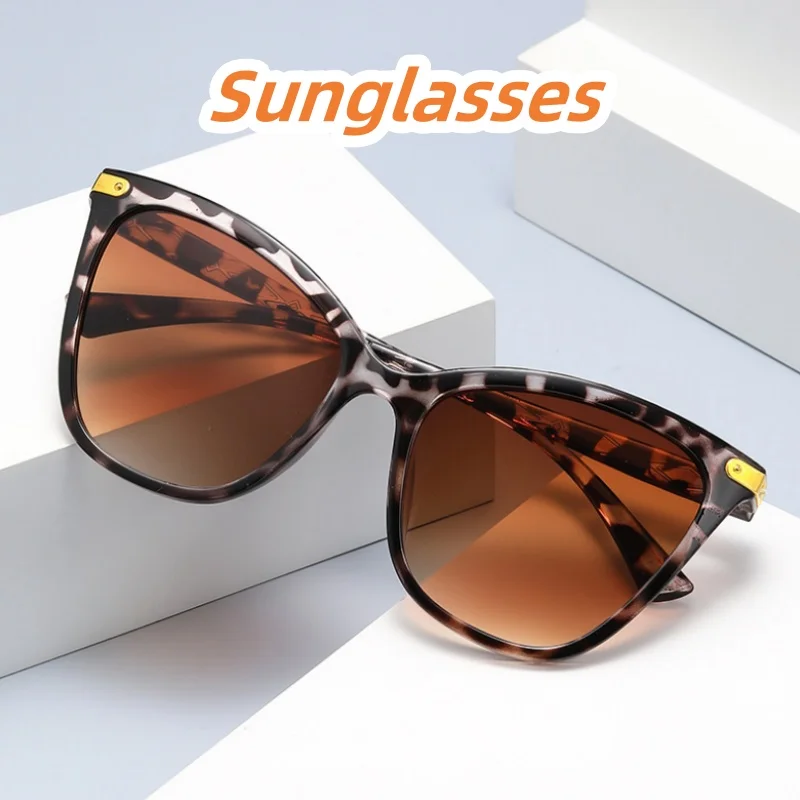 

New Fashionable Large Frames Personalized Sunglasses Travel Beach Driving Sun Protection Ultraviolet-proof Shades Glasses