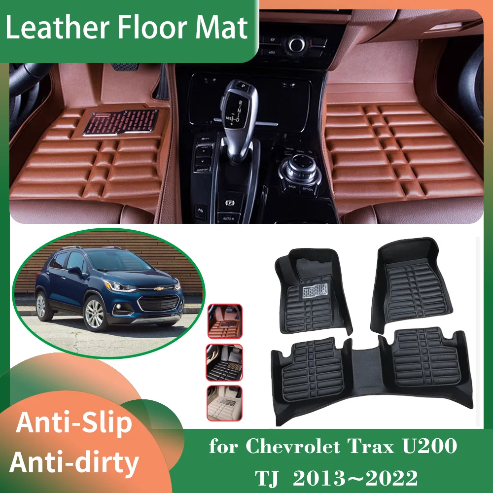 

Car Leather Floor Mat for Chevrolet Trax U200 TJ 2013~2022 Foot Interior Liner Waterproof Carpet Pad Custom Accessorie 2014 2015