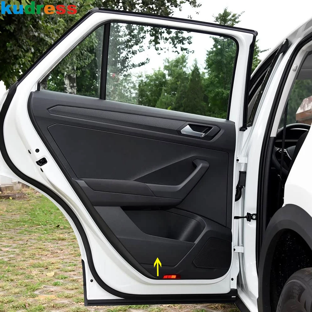 For Volkswagen VW T-Roc TROC 2017-2021 2022 Steel Car Inner Door Anti-Kick Plate Protective Cover Guard Interior Accessories