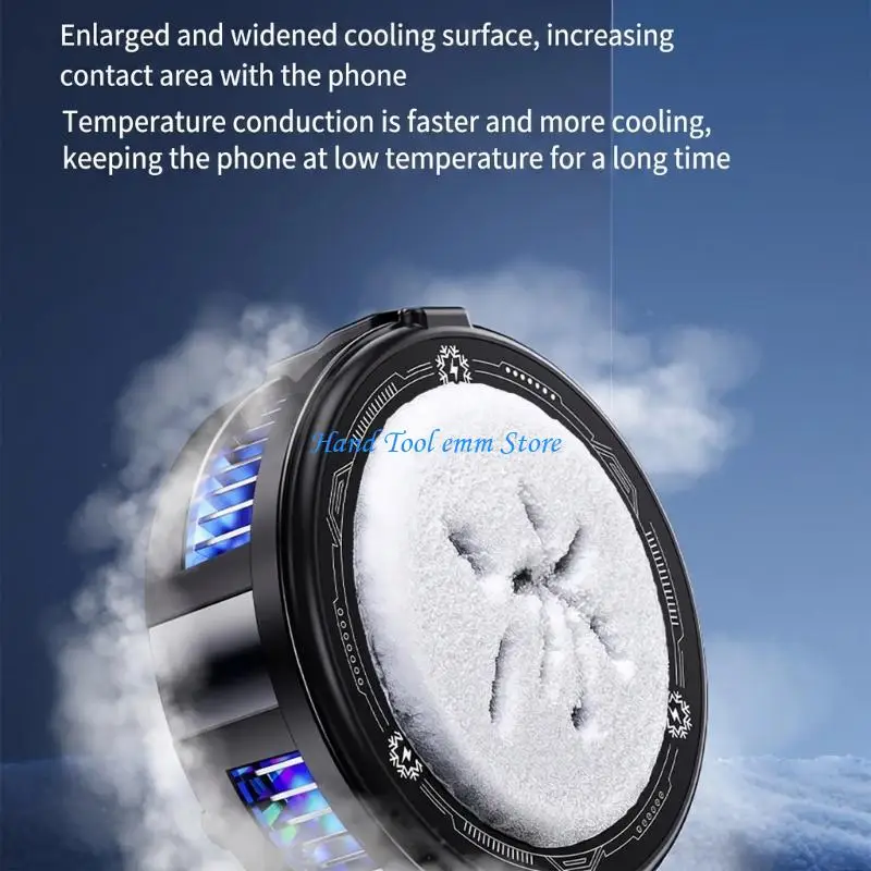 H37F Adjustable Phone Heat Dissipation Cooling Fan With Real Time Temperature Monitoring