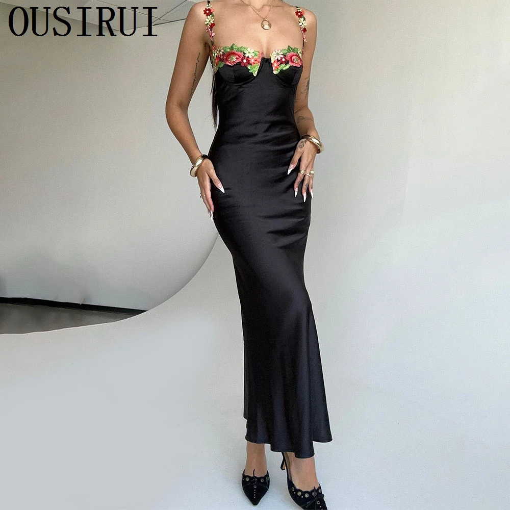 OUSIRUI Formal Applique Prom Dresses For Woman 2024 New Summer Red Morden Backless Cocktail Gowns vestidos elegantes para mujer