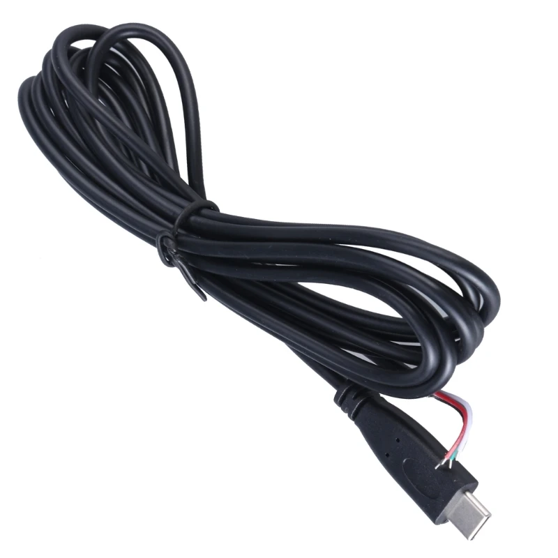90 องศา/ตรงหัว USB C ถึง 4Pin Bare Wire ปลายเปิดสายไฟ, ประเภท C ชายปลั๊ก Pigtail Extension Cable Line