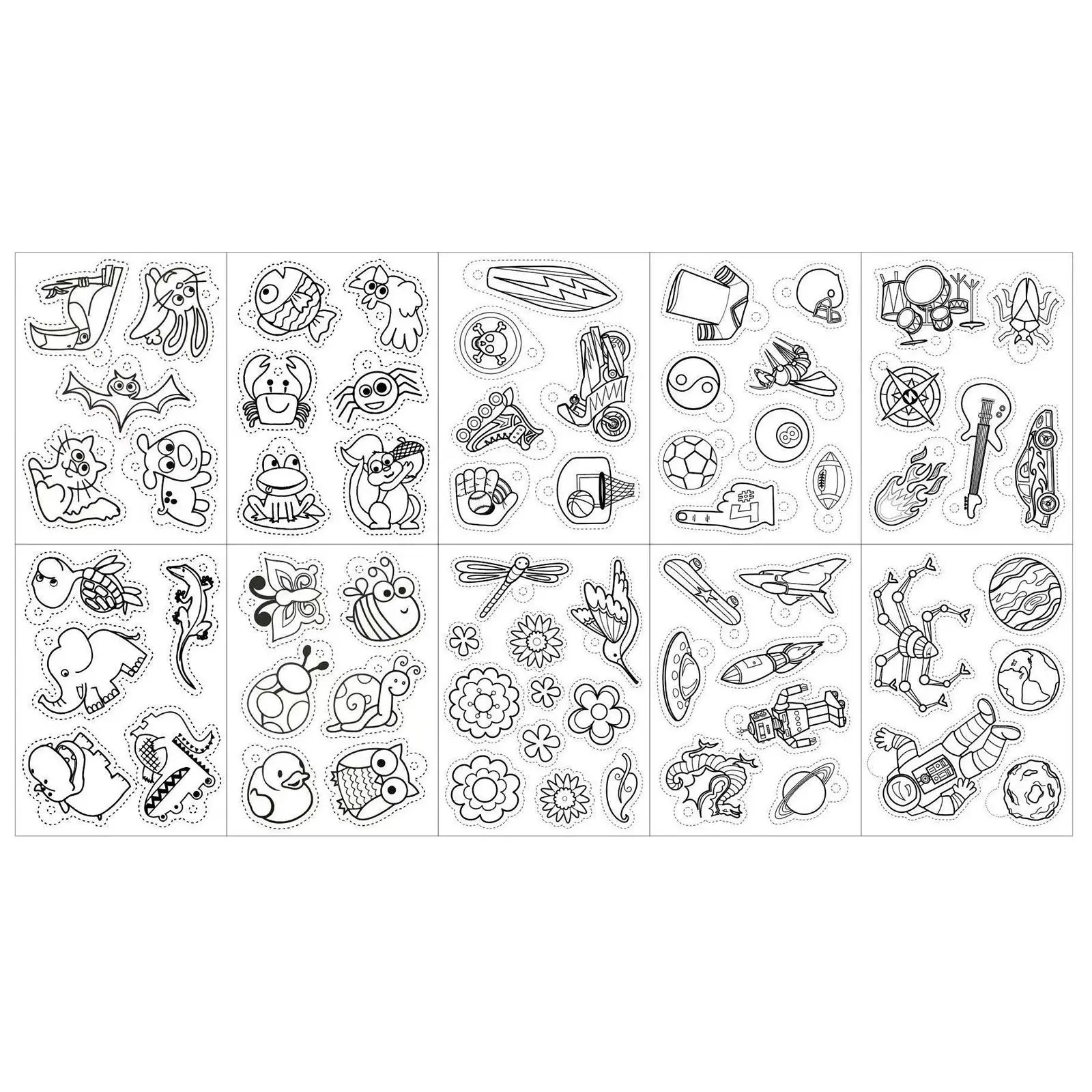10Pcs Heat Shrink Sheets Paper Hole Punch Keychains DIY Tool