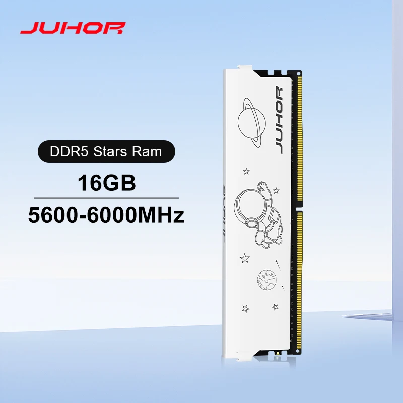 JUHOR DDR5 16GB 5600MHz 6000MHz DIMM Desktop Computer Gaming Memory Ram