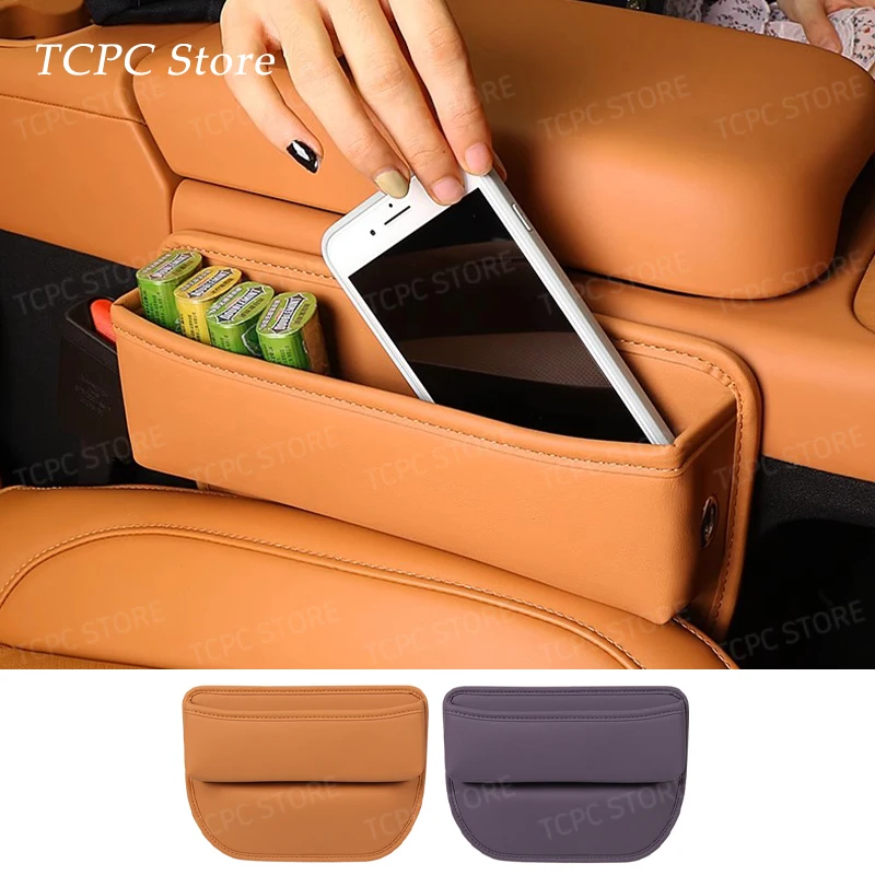 

For Leapmotor C10 Auto NAPPA LEATHER gap storage box Car Center Console Seat Seam Pocket Practical Car Storage Interior Helper