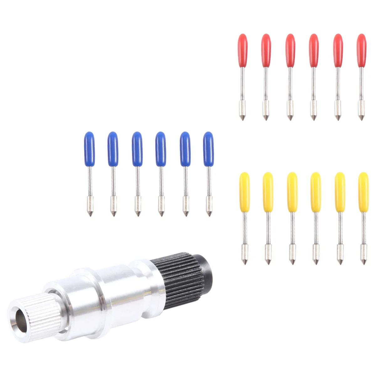 ฐานยึดใบมีดพร้อมเครื่องบดเนื้อไฟฟ้า18ชิ้น (30/45/60องศา) สำหรับภาพเงาจี้1 2 3/แนวตั้ง /curio/graphtec 6000 /ce