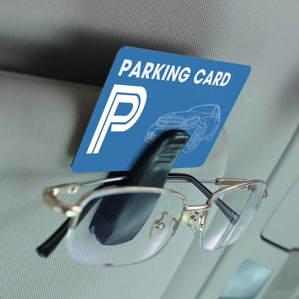 1-5PCS Universal Auto Sun Visor Glasses Car Accessories Box Sunglasses Clip Card Ticket Holder Stand Fastener Case Eyeglasses