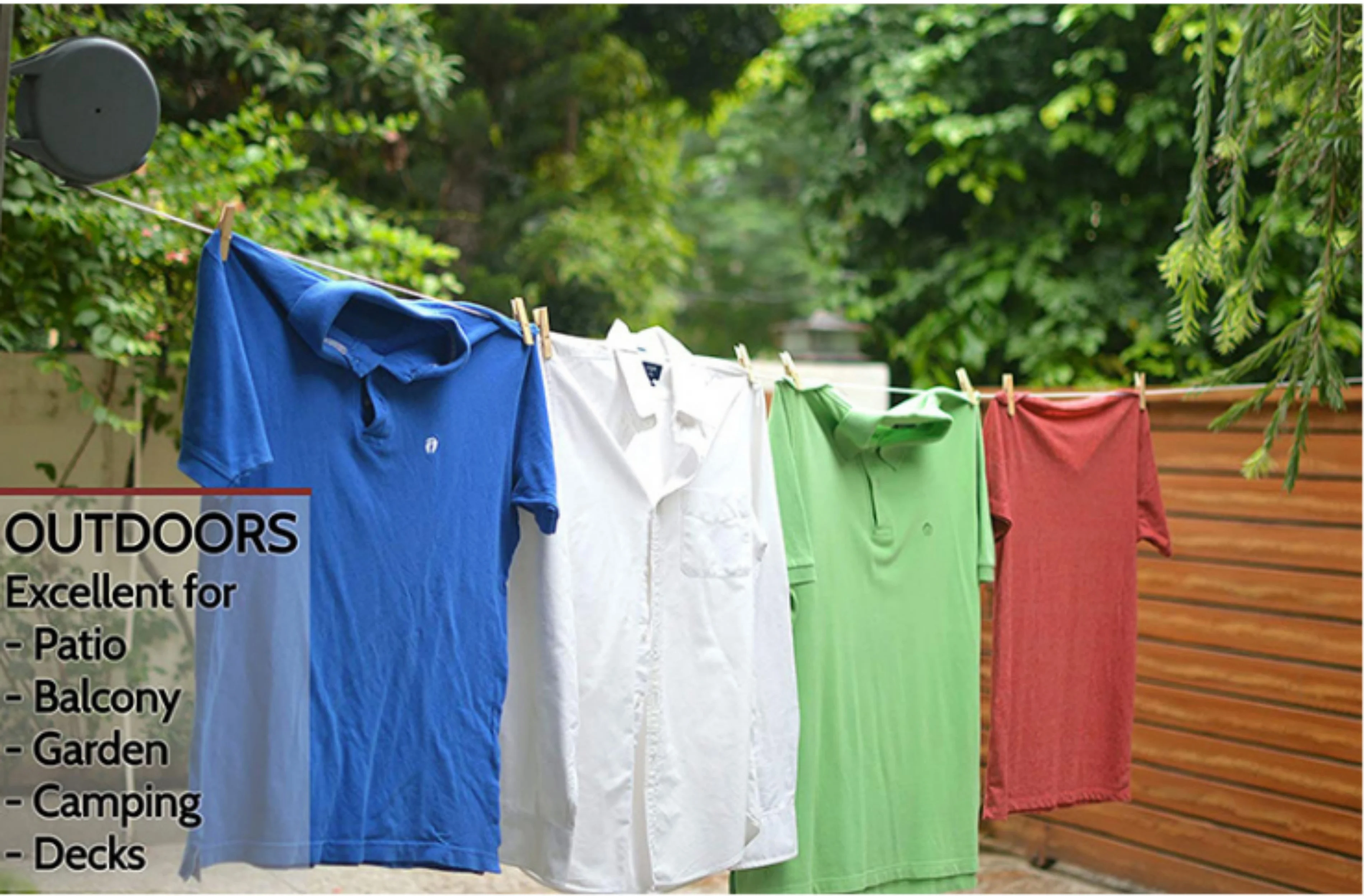 Picture 4: Stretchable Clothesline No-Drill Non-Slip Thickened Indoor/Outdoor Foldable Clothes Drying Rack