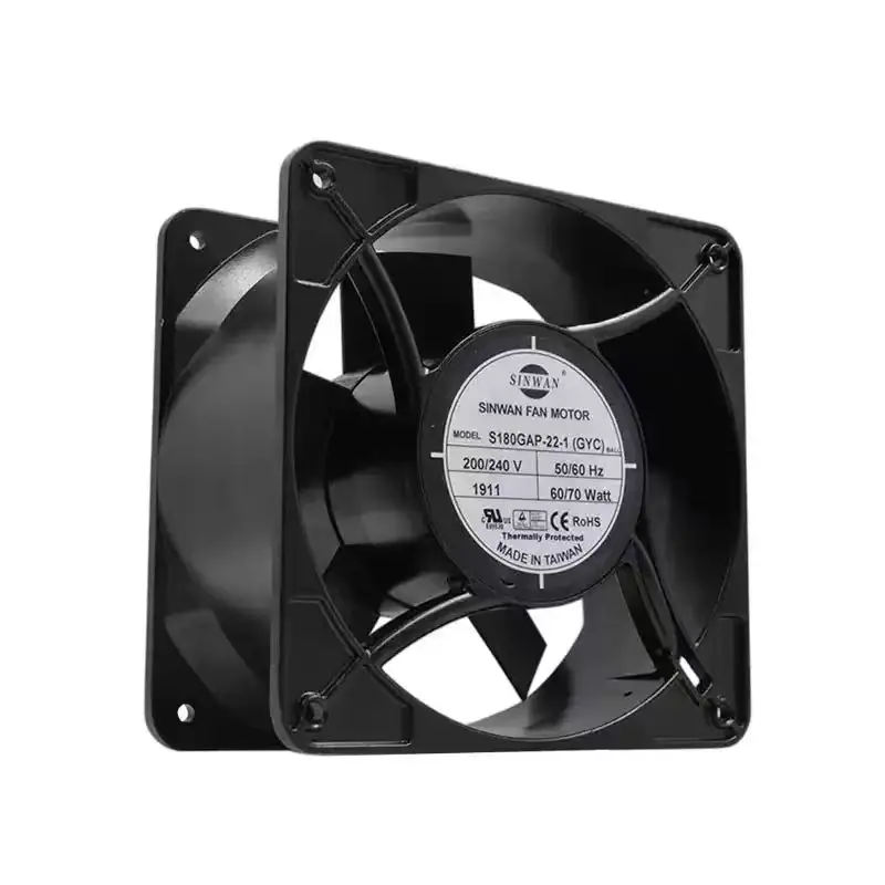 For SINWAN S180GAP-22-1 AC 200/240V 18065 180x180x65mm Dual Ball Bearing Metal Welder Server Inverter Chassis Case Cooler Fan