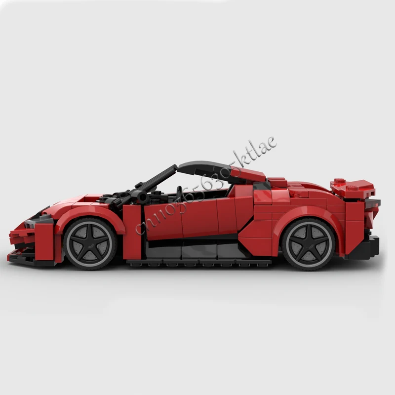 347 أجزاء MOC تكنولوجيا سباق الهجين السوبر نموذج اللبنات سرعة الطوب سيارة لعب الاطفال الكبار مهرجان شعبي هدية #4