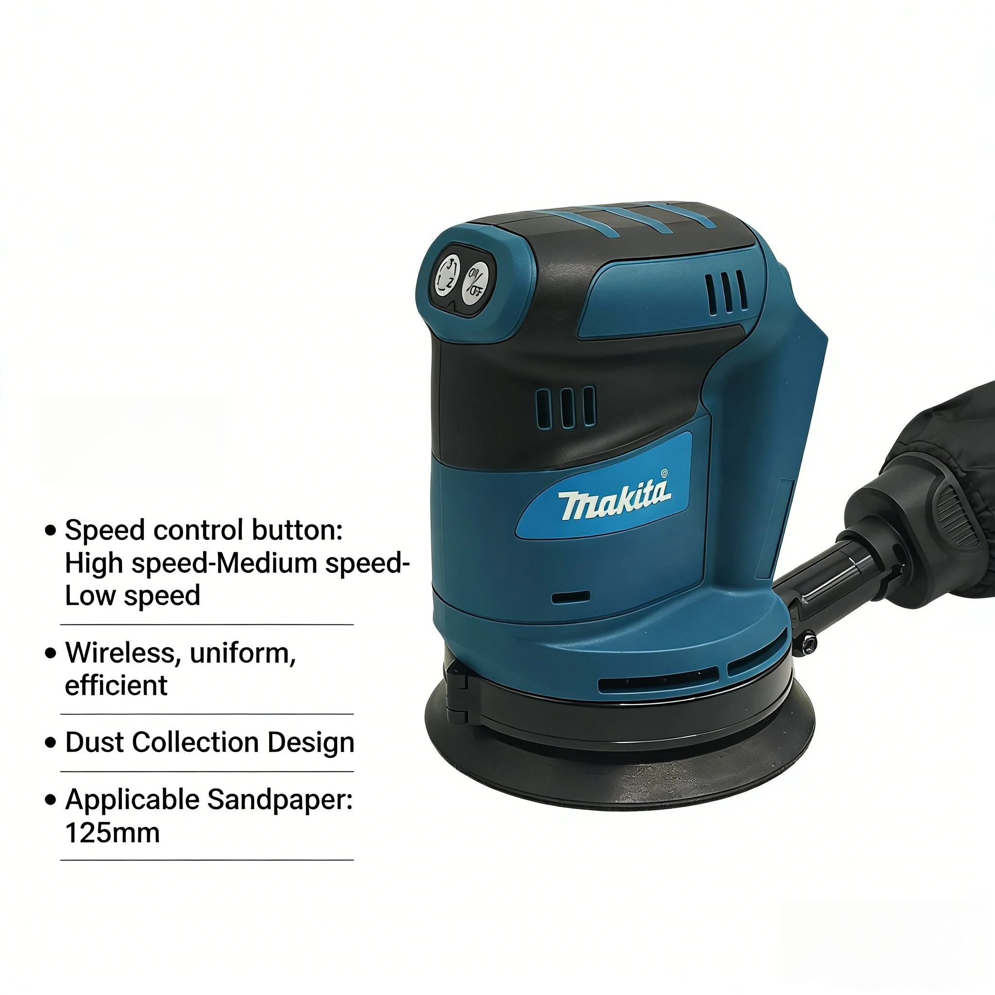 makita-dbo180z-18v-lithium-ion-cordless-random-orbital-sander-for-woodworking-polishing-bare-tool