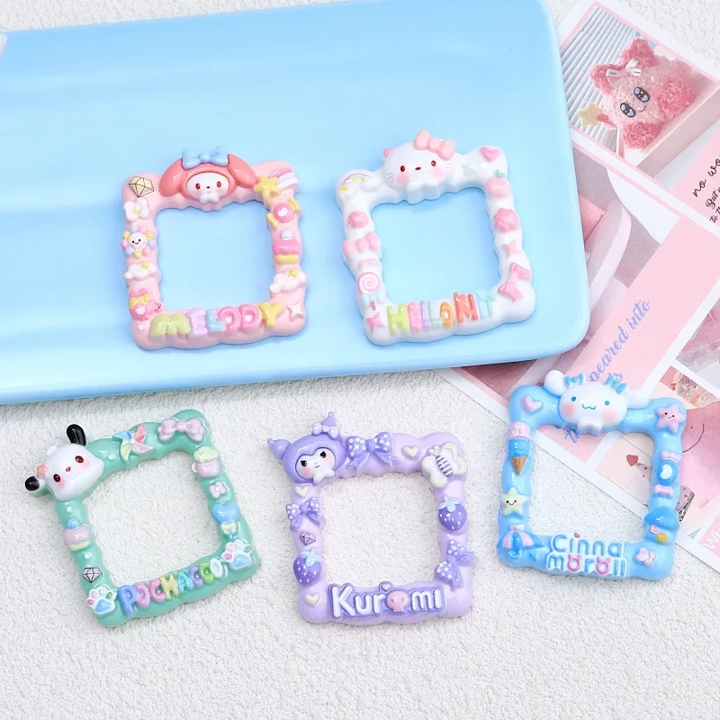 2/5pcs cute colorful sanrio box Resin Flatback cream glue Charms for Diy Resin Crafts Materials Scrapbooking Embellisdment