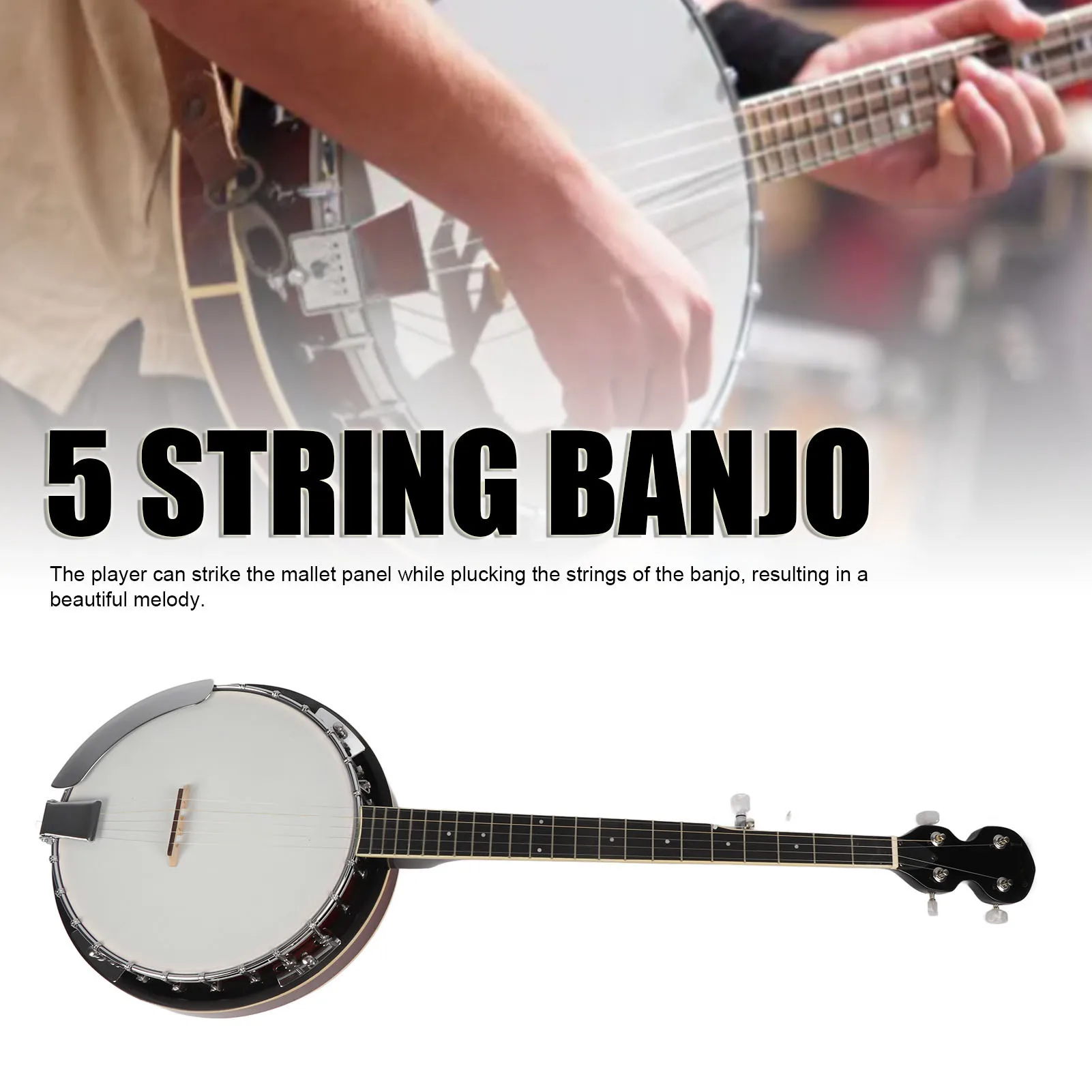 

5-струнное банджо, профессиональный струнный музыкальный инструмент с ключом для взрослых начинающих