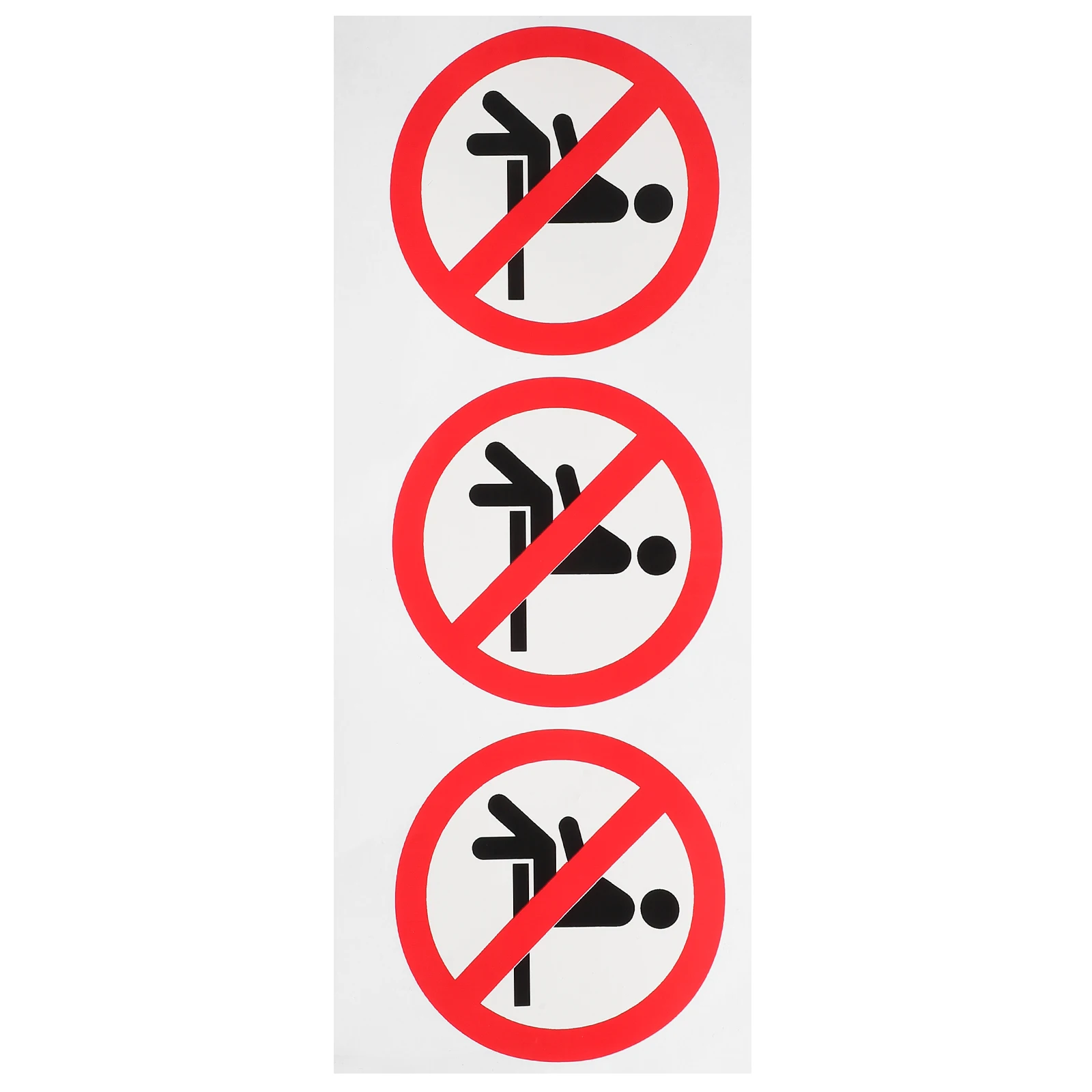 

3PCS Warning 8x8cm PVC Self-Adhesive Warning Stickers Self-adhesive No Sitting Signs Removable Decals Safety Traffic Marks