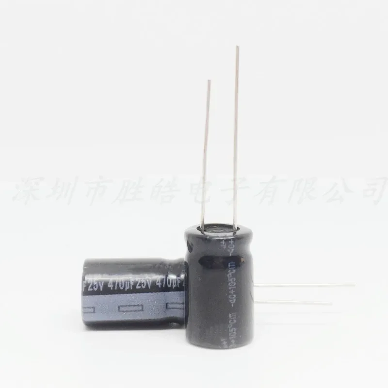 Capacitor eletrolítico de alumínio, 25V470UF Volume 8x12mm, 20Pcs, Novo