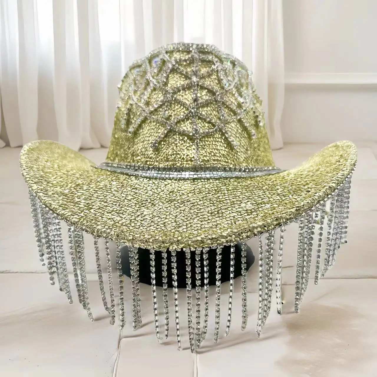 

HongLuan Sombrero Ковбойская шляпа со стразами для ковбойской вечеринки, ковбойские шляпы, праздничные аксессуары, украшения для вечеринки в стиле пастушки