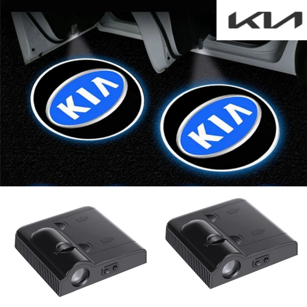 

2PCS Led Car Door Welcome Lights For GT LINE Kia Ceed Forte RIO STINGER Seltos K3 K5 Sorento Logo Laser Projector Decor Lamp