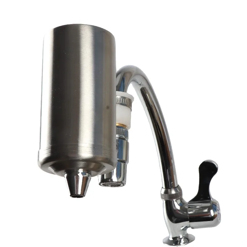 Modern Single-Handle Stainless Steel Kitchen Faucet Single-Hole Water Filter Tap Purifier Ultrafiltration Membrane Ceramic Core