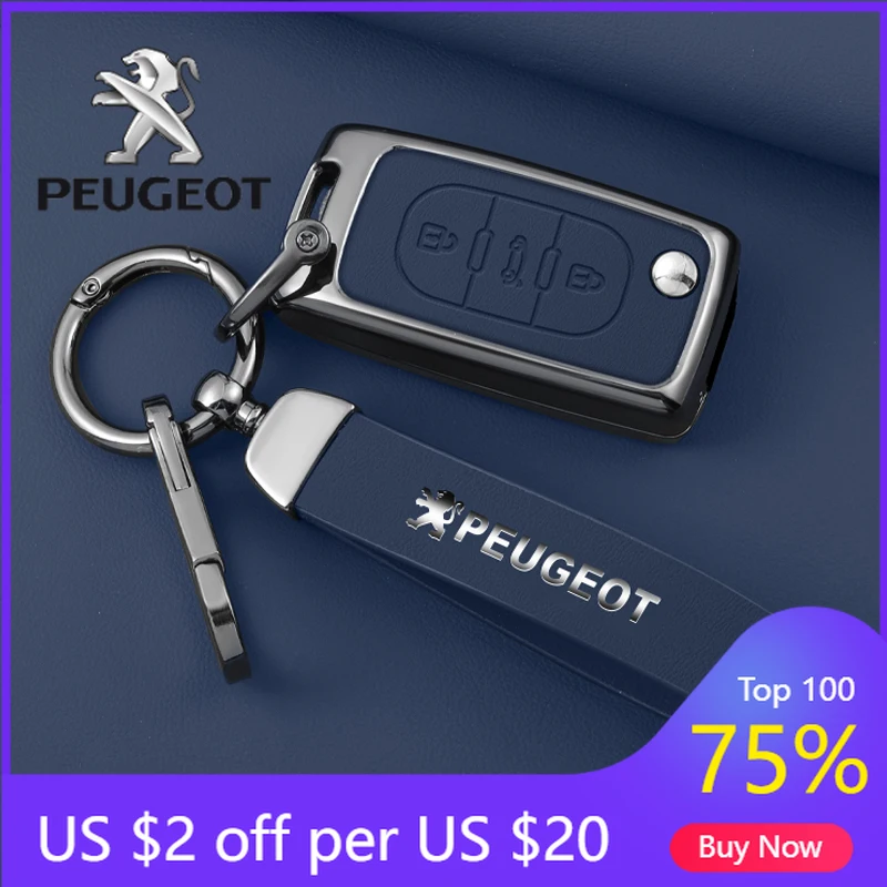 

2026 Hot Car Sticker Car Smart Remote Key Bag Cover Case Shell Holder Protection For Peugeot 2008 3008 4008 5008 308 408 508 Aut