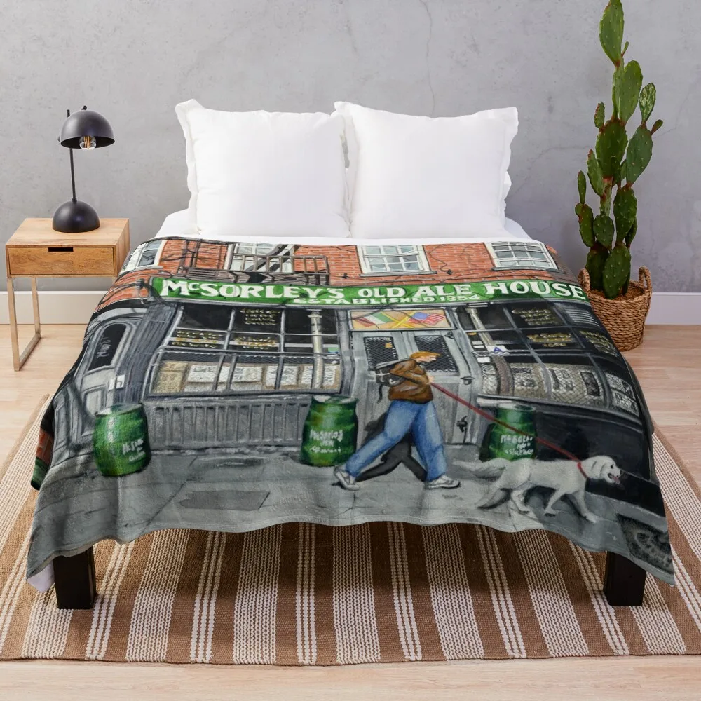 

Walking the Dog (New York) Throw Blanket For Sofa Thin Sofa Quilt Personalized Gift Blankets