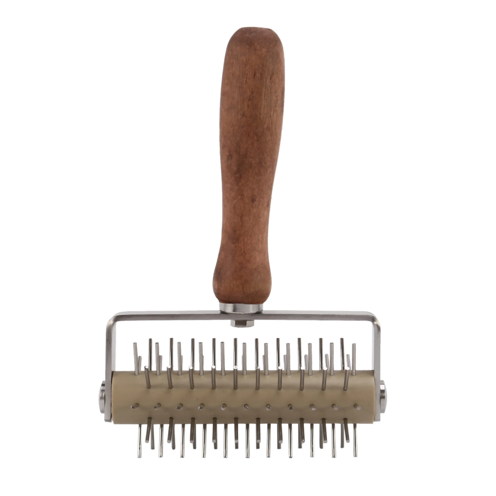 A88M колесо из нержавеющей стали, иглы для пиццы, хлеба, перфораторы, роликовый пирог, тестоделитель, прочная деревянная ручка