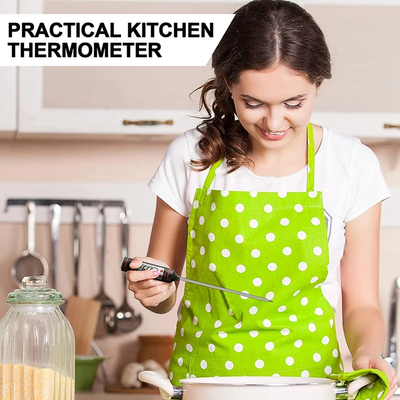 Termômetro de alimentos de cozinha termômetro de carne digital à prova d'água com sonda longa para vela, leite, fritar, assado