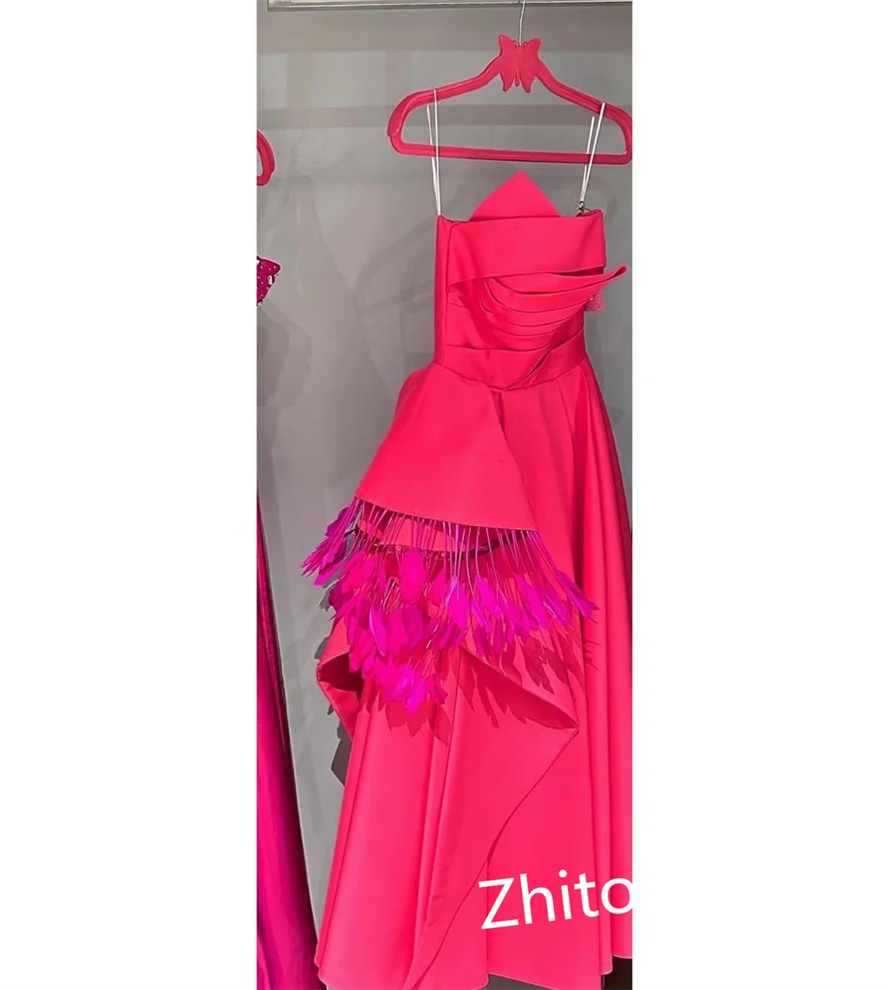 Tamanhos personalizados disponíveis sem alças a linha até o chão vestidos de baile formal ocasião vestido de cetim vestido de festa mulher luxo